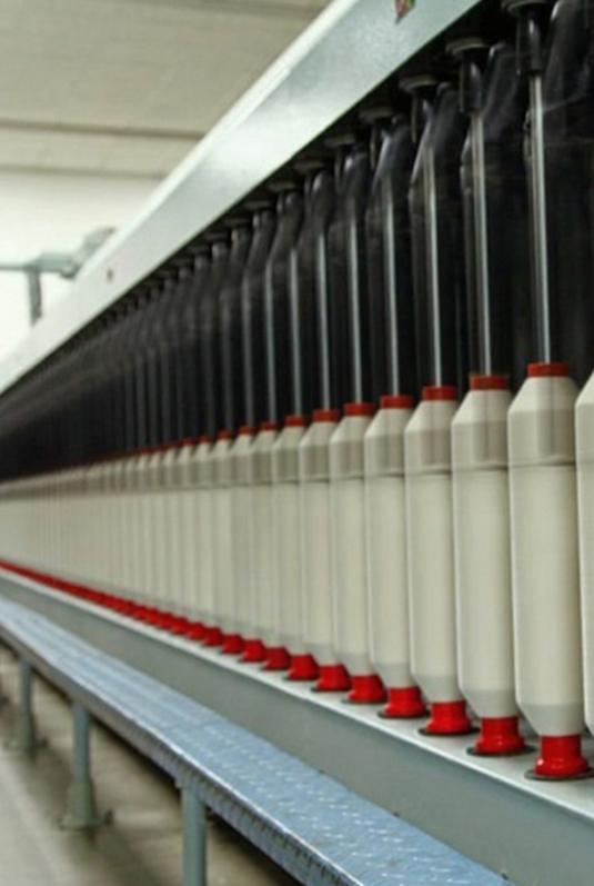 Drawing frames operating in parallel inside the spinning mill