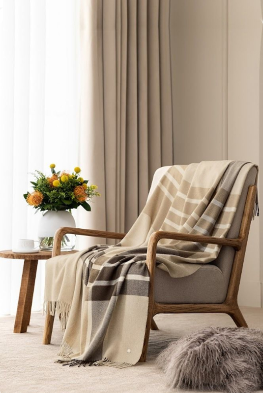 Folded premium wool suiting fabrics in assorted colors and textures